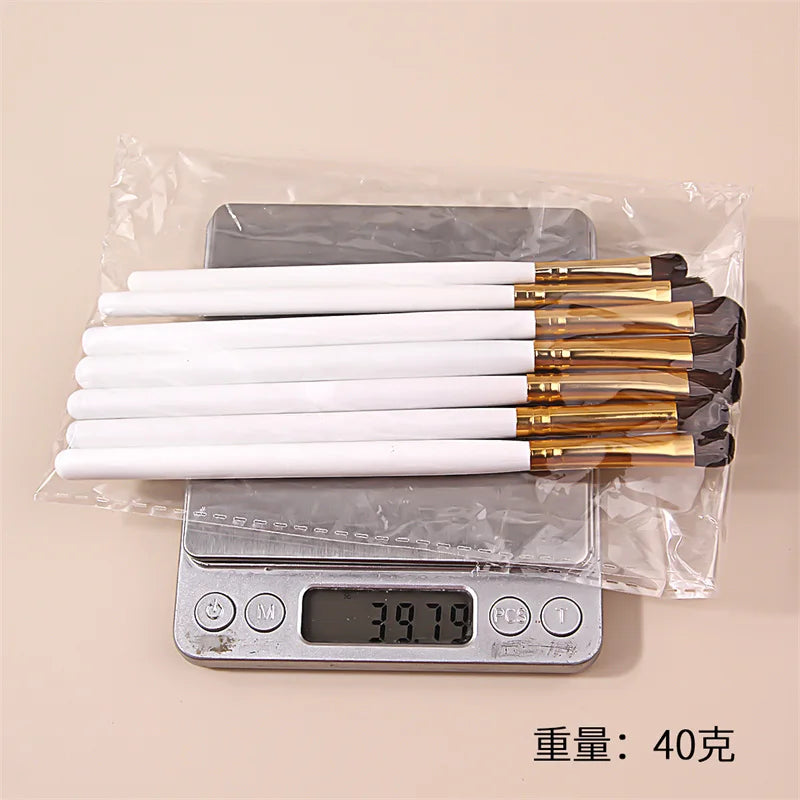 7Pcs Horse Hair Eye Brushes Set Eyeshadow Blending Concealer Highlight Nose Contour Brush Professional EyeShadow Makeup Brushes Vue