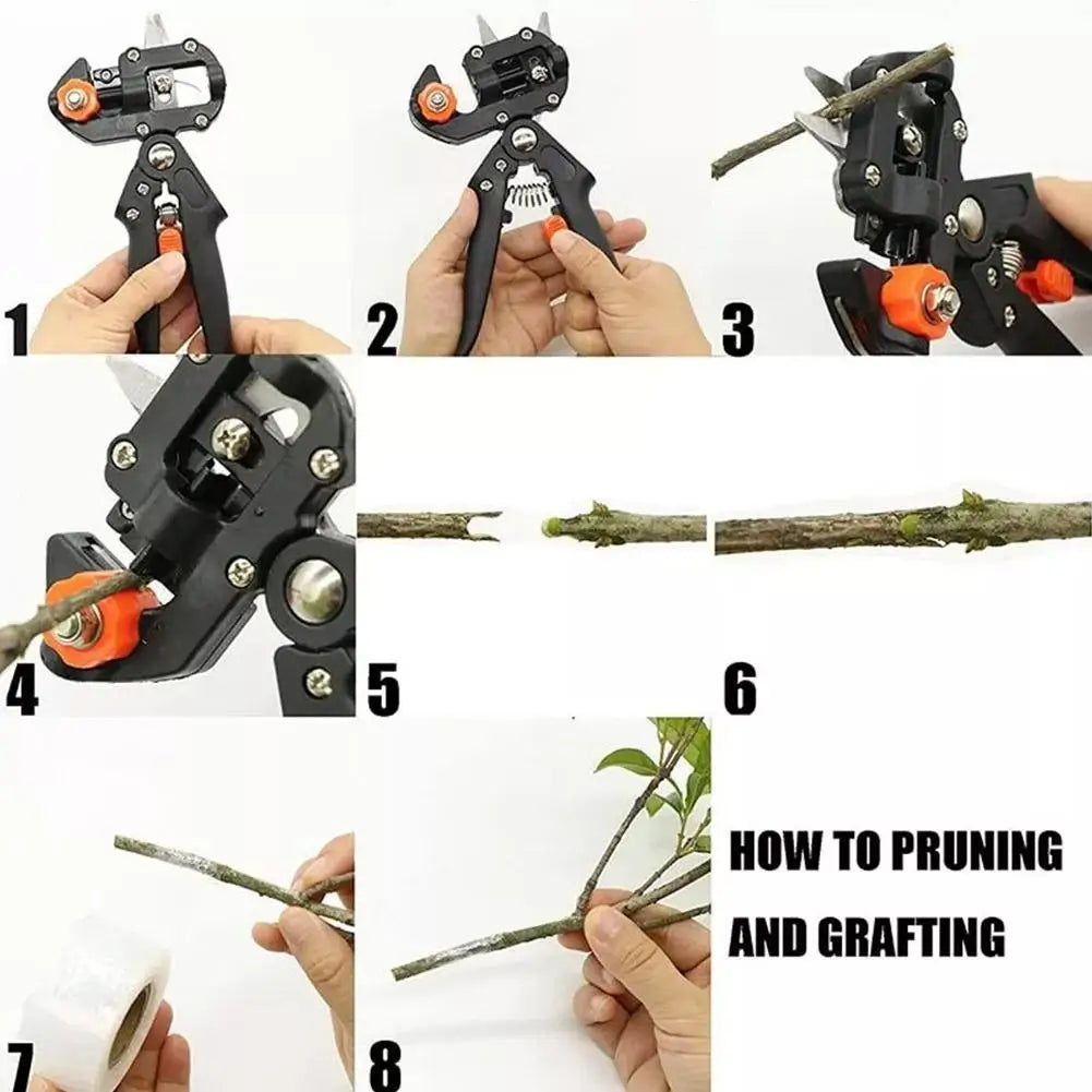 Multi-functional Garden Trimmer Pruning Seedlings Grafting Scissors Fruit Tree Grafting Machine Portable Gardening Tools Vue