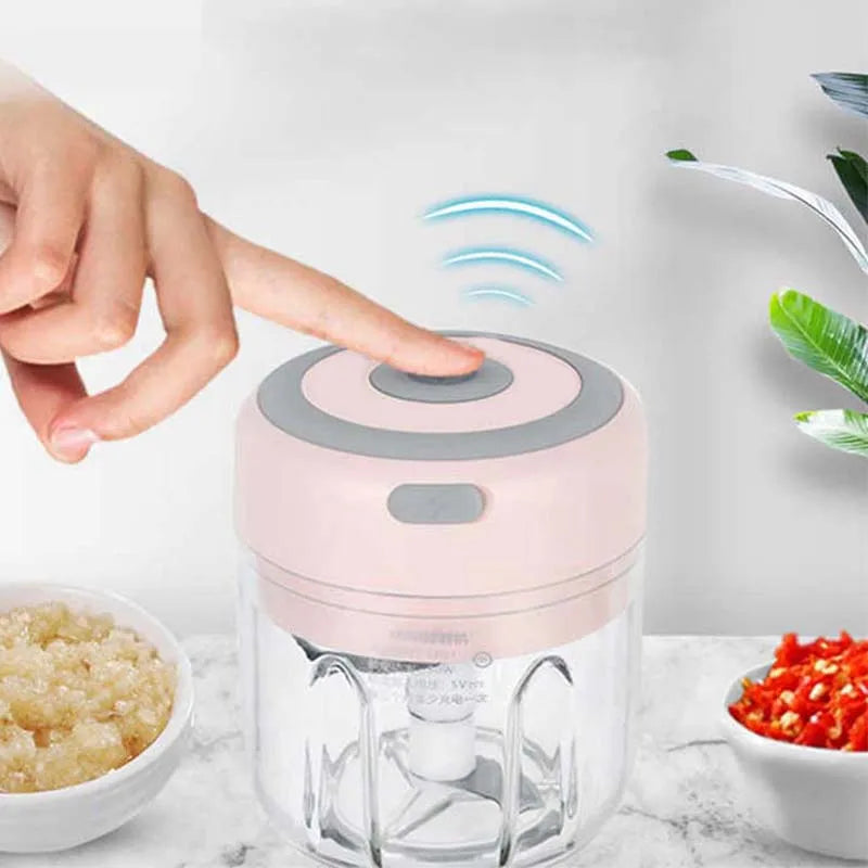 Electric Mini Garlic Chopper – 250ml Wireless USB Food Processor Mini Food Chopper Vue