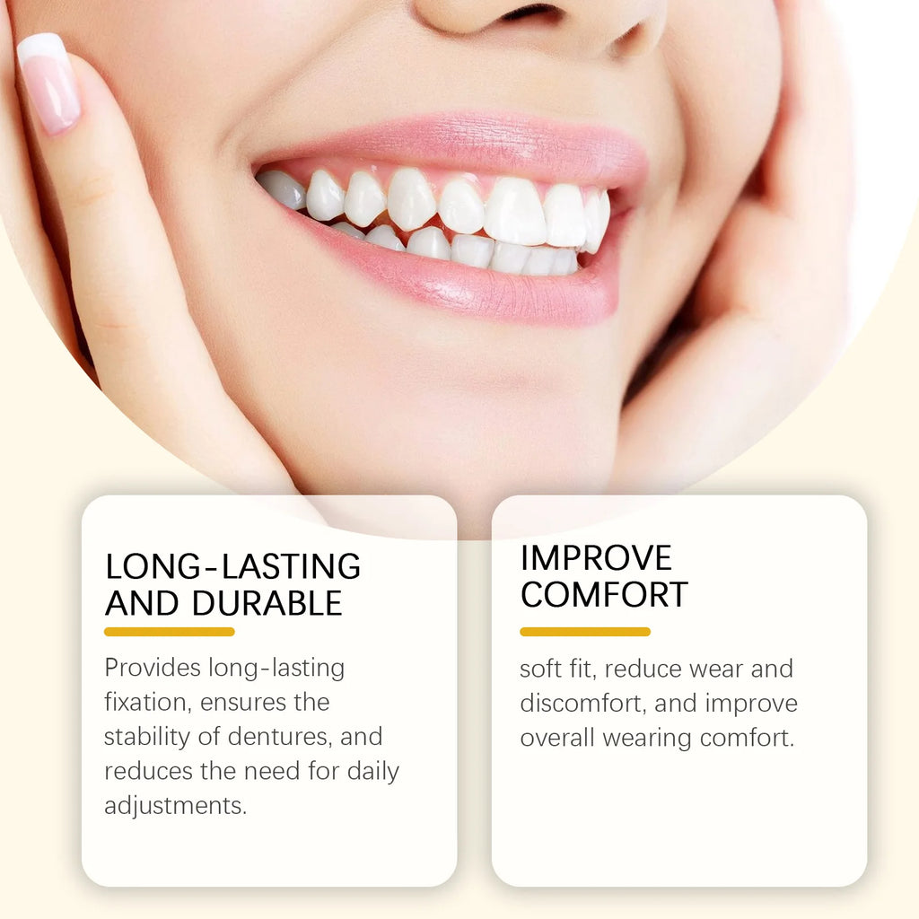 Thermoplastic Comfort Denture Adhesives Glue Teeth Care Denture Silicone Reline Kit Adhesive Cushion Friction Fixed Dentures Vue