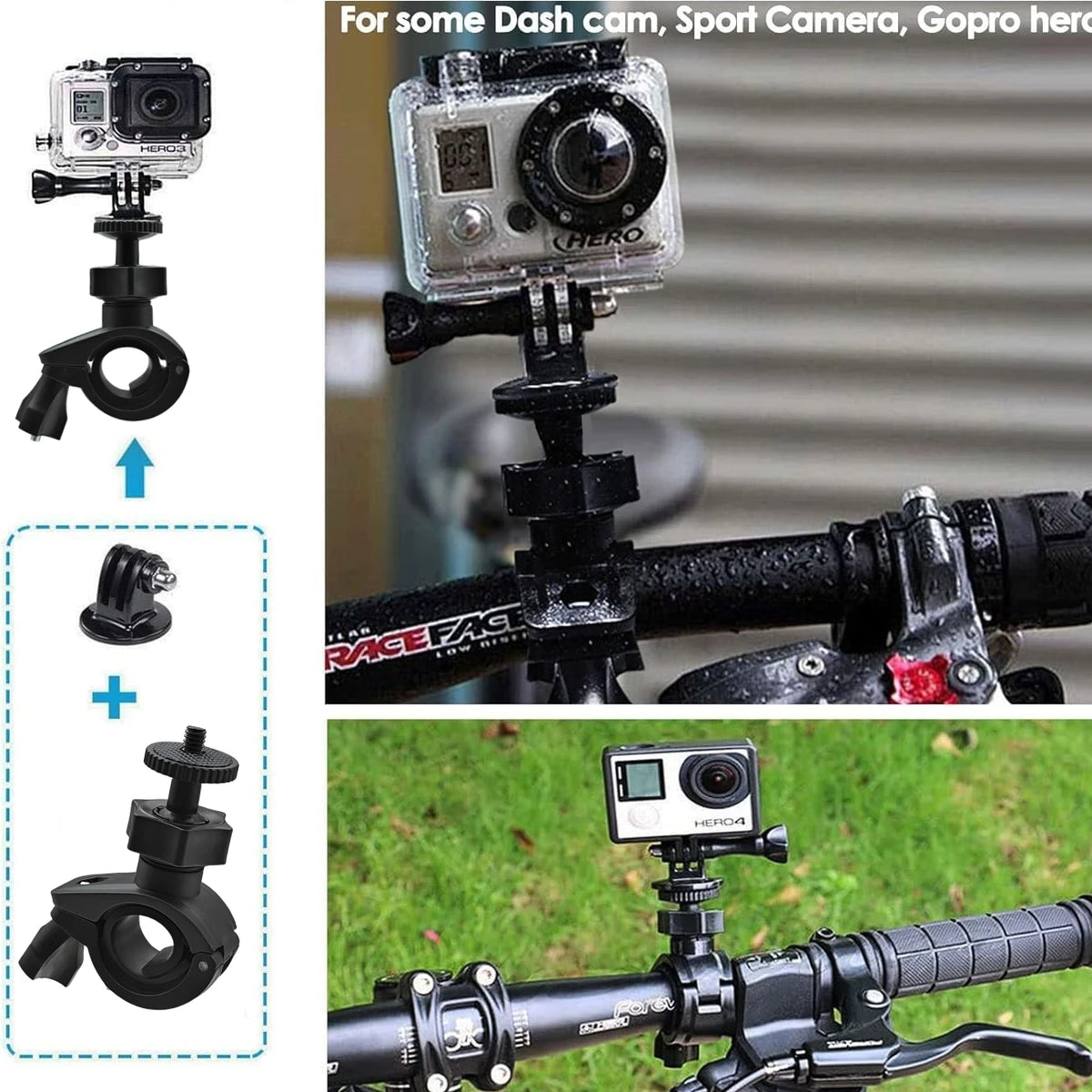 Bicycle Mobile Phone Holder Suitable For Gopro Camera Accessories O Ring Screw Head Motorcycle Riding Fixed Bracket Adapter Vue