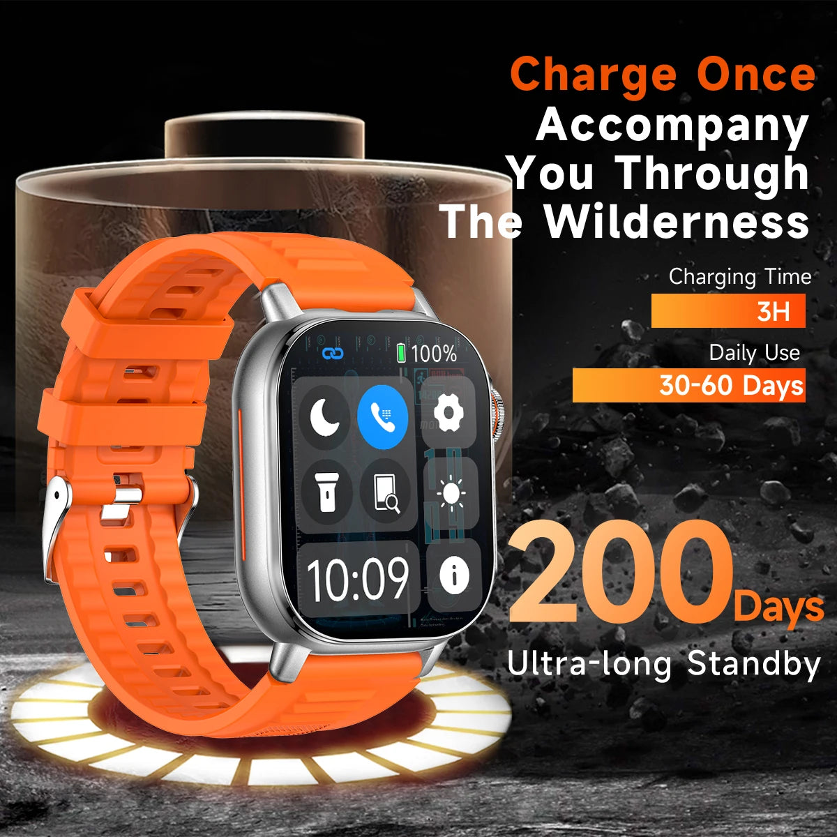 Metal Body Smart Watch Bluetooth Call Answer Outdoor Sports Watch Men Compass Voice Assistant 30 Days Use Time Smartwatch 2025 Vue