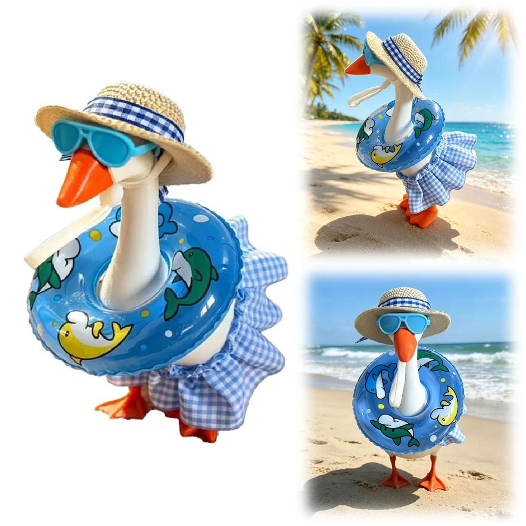 7-Inch Hawaiian Goose Outfit – Hat, Sunglasses & Swim Ring Set Goose Costume Set Vue