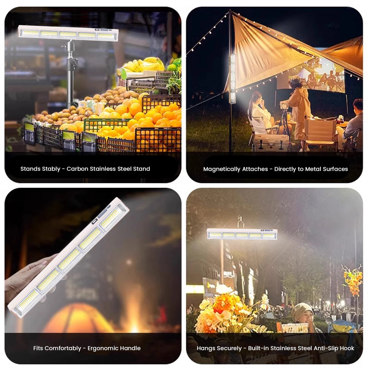 Rechargeable LED Work Light Bar 1000LM | Camping & Job Site LED Work Light Bar Vue