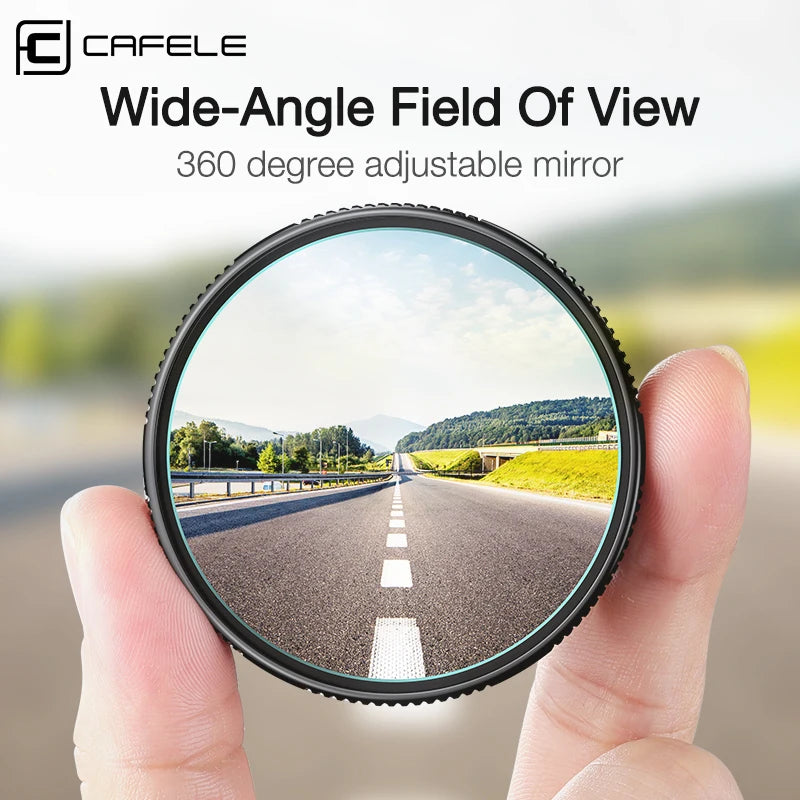 2pcs Car Rearview Mirror HD Blind Spot Mirrors 360-Degree Wide Angle Car Round Convex Mirror Adjustable With Screw sucker Vue
