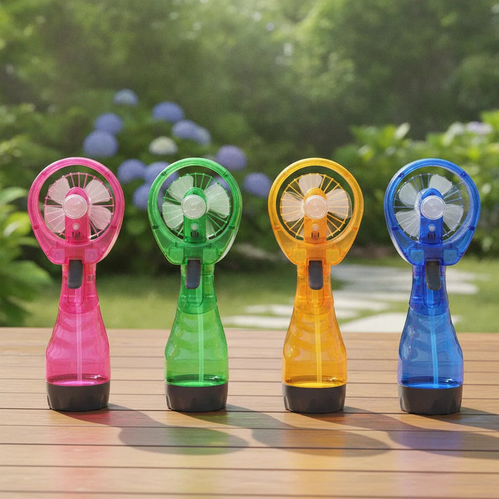 Handheld Desk Air Misting Mini Water Spray Hand Held Fan Battery Power