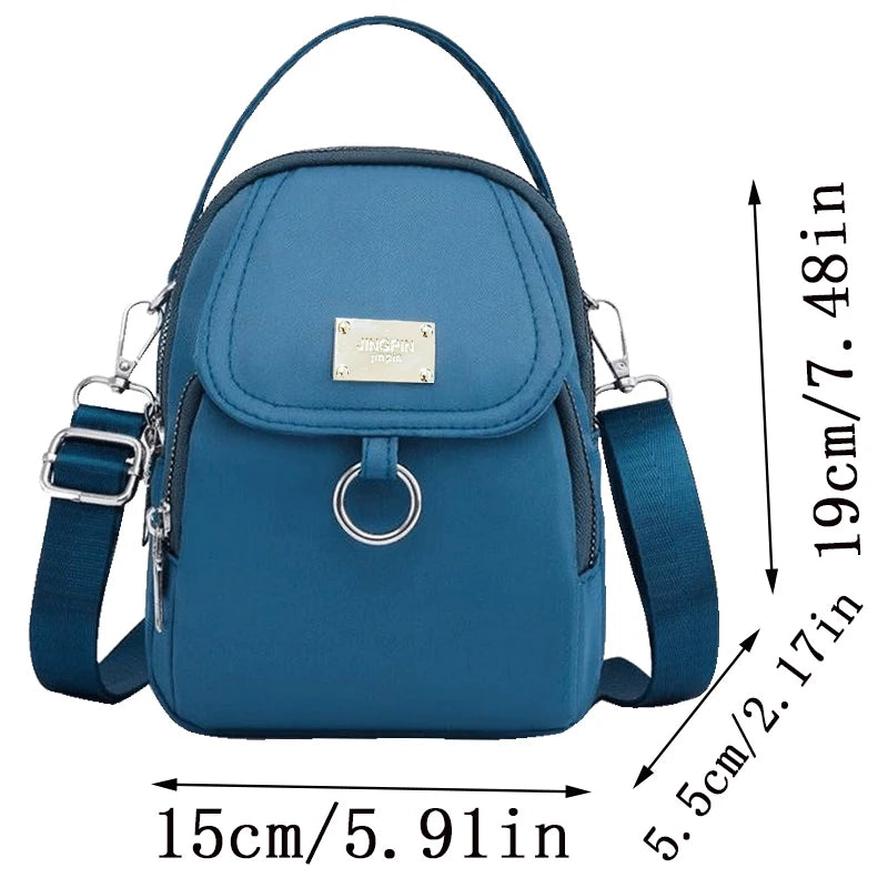 Grace Compact Convertible Crossbody Backpack Solid Tone Lightweight