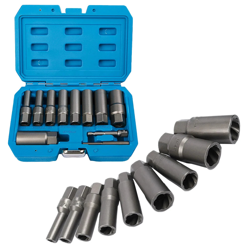 11-Piece Bolt & Screw Extractor Set – 3/8" Drive Socket Kit Bolt Extractor Set Vue