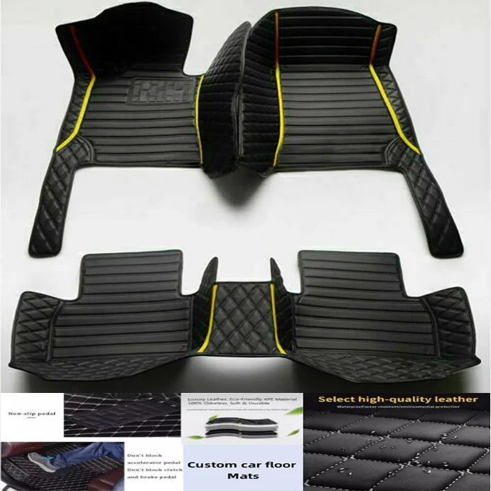 5D leather waterproof Custom Car Floor Mats For Ford EDGE Auto Carpets Foot Coche Accessorie liners Vue