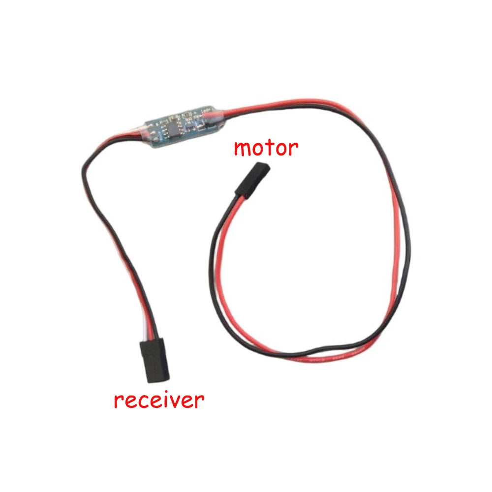 2.7A 1S Bi-directional Brushed ESC Motor Forward and Reverse Controller 3.3V-6V 10A Max Electronic Speed Controller for Winch Vue