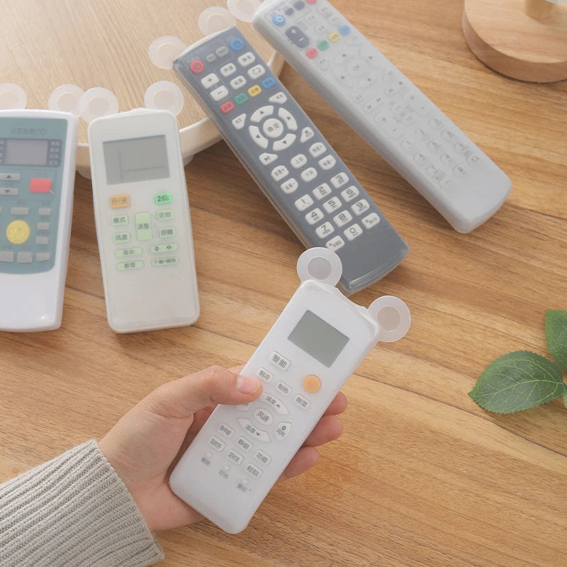 Silicone Remote Control Protective Cover Air Condition TV Remote Control Waterproof Case Bear Ear Fluorescence Dustproof Cover Vue
