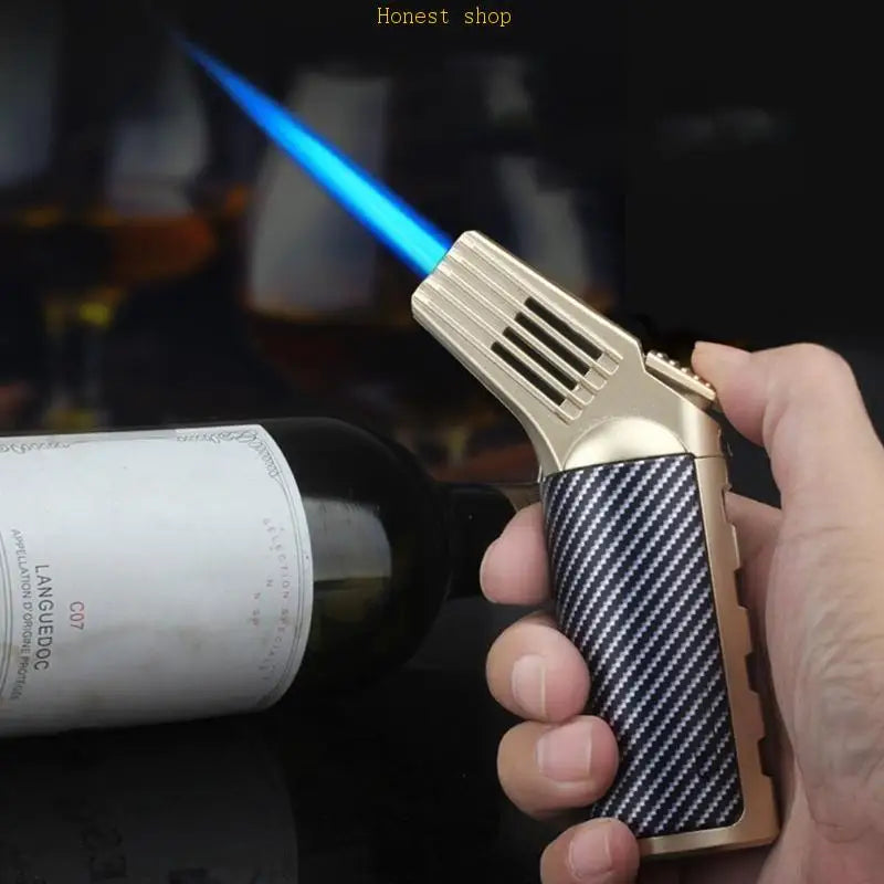OOTDTY Windproof Blue Flame Refillable Gas Torch Lighter Refillable Gas Torch Vue
