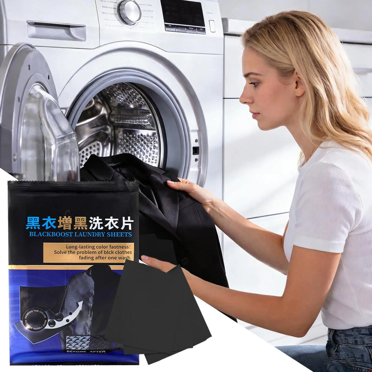 Fabric Dye Black 50Pcs/set Gentle Long Lasting Portable Gentle Dye Catchers for Laundry Darkening Color Restoration Tablets Vue