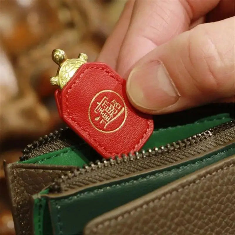 Fengshui Lucky Turtle Wallet Charm Money-biting Turtle Ornaments Decor For Longevity Protection & Financial Stability Vue