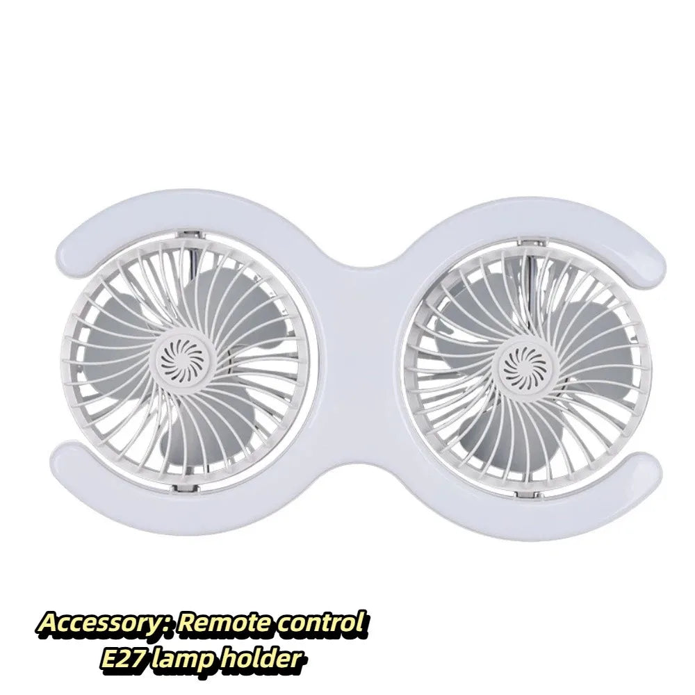 E27 Socket Fan Light Quiet Soft Illumination Electric Fan Light Even Illumination Low Noise Ceiling Fan Light Room Vue White