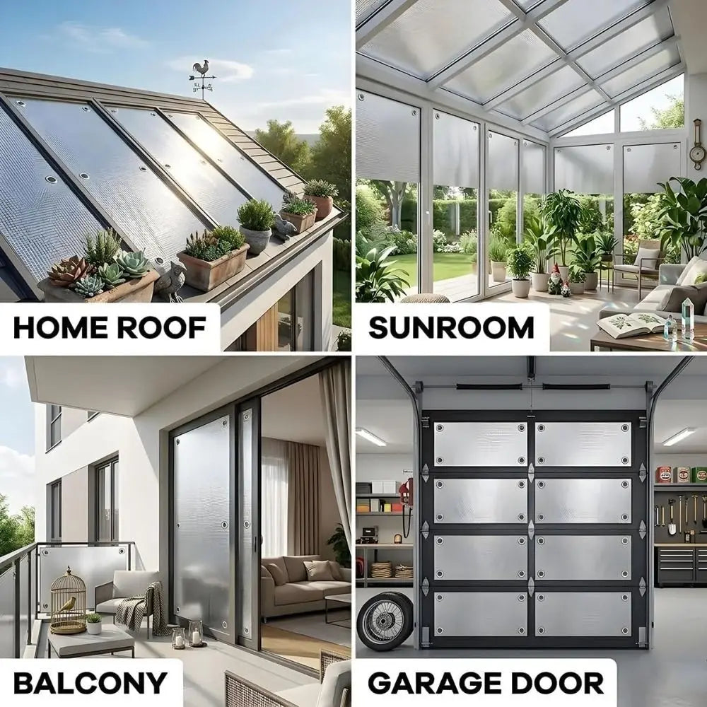 Aluminum Foil Window Insulation Film Double Side Removable Sunshade Vue