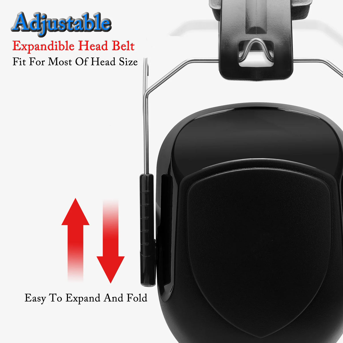 New Anti-Noise Adjustable Head Earmuffs SNR-34dB Ear Protector Ear Muff For Work Study Shooting Woodwork Hearing Protection Vue