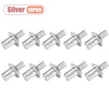 10-100PCS Aluminum Hammer Drive Rivets with Flat Round Head for Fast Metal to Plastic Fastening and Sheet Material Bonding Vue Silver-10PCS 5X7mm