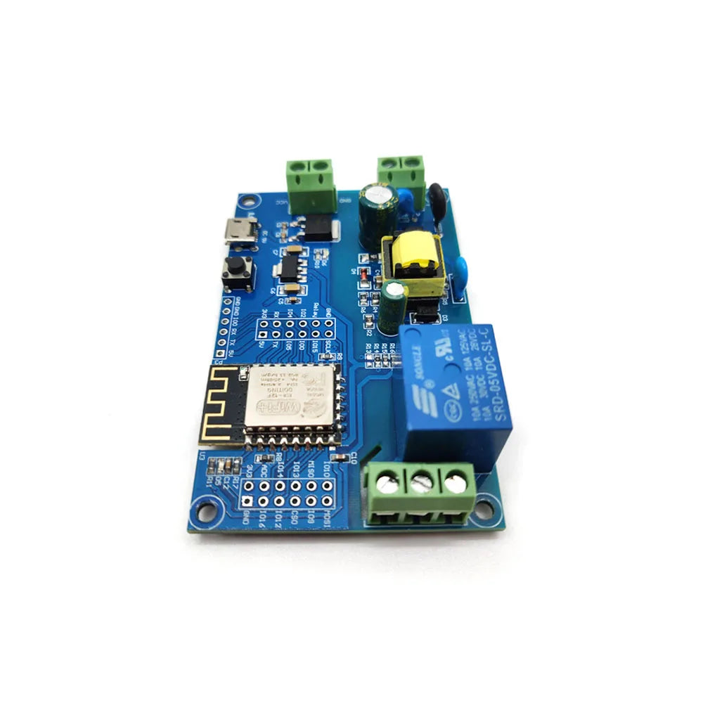 ESP8266 WIFI Wireless Relay Module ESP-12F AC90-250V/DC7-12V/USB5V Power Supply Development Board Remote Control Smart Home Vue