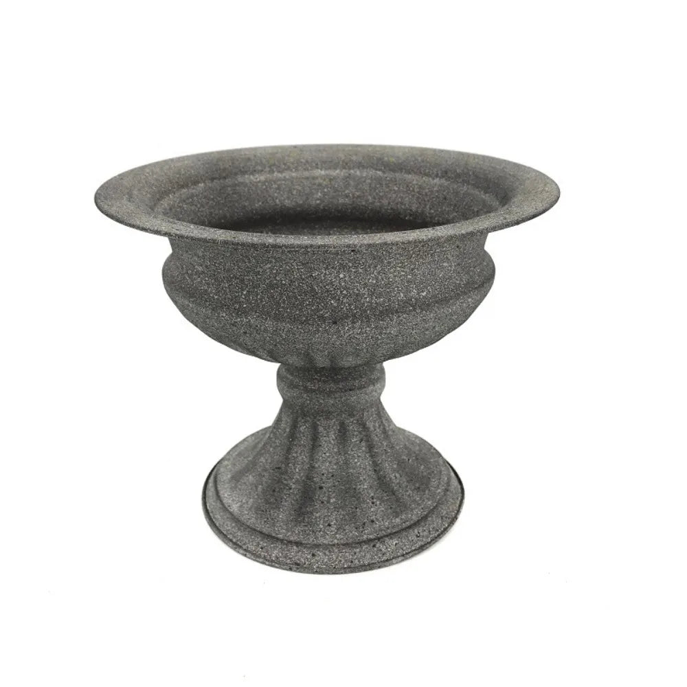 European Retro Flower Vase Metal High-footed Urn-shaped Vase Elegant Luxury Flower Pots Hotel Vue style 9 Large