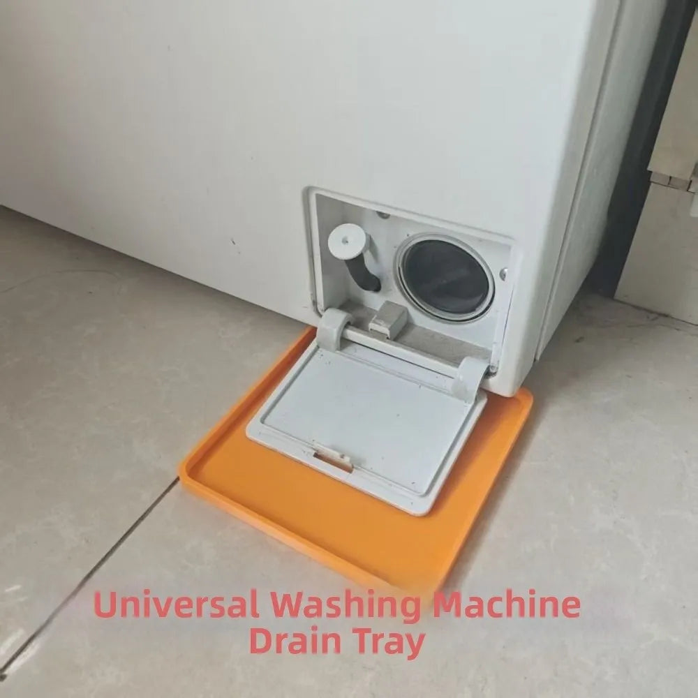 3D Printed Washing Machine Drain Tray Leak-Proof Keeps Floor Clean Washer Drain Guide Tray Simple Durable Water Collection Box Vue