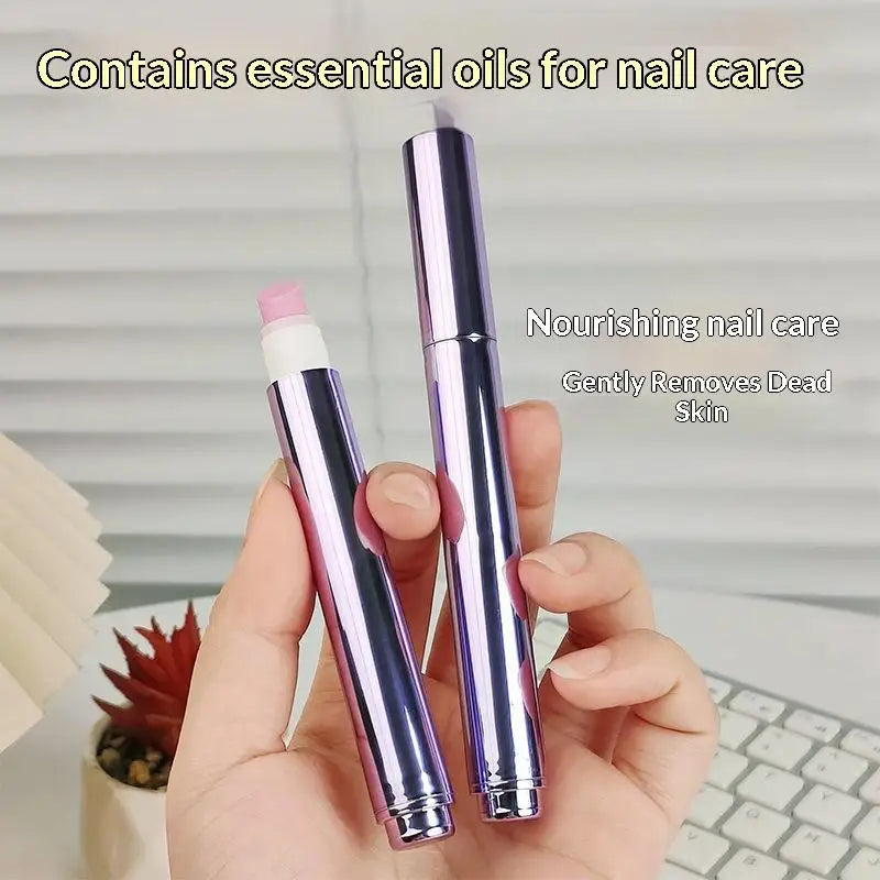 3-in-1 Cuticle Oil Pen Nail Pen Dead Skin Cuticle Remover Pen Nail Oil Pen With Ceramic Tip For Nails Care Chip-resistant Vue