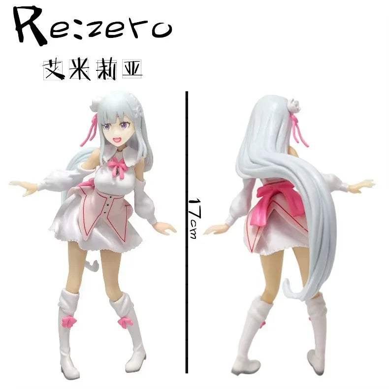 17cm Re: Zero Starting Life in Another World Anime action figure Emilia Action Figures Kawaii Goddess Collection Model toys Vue