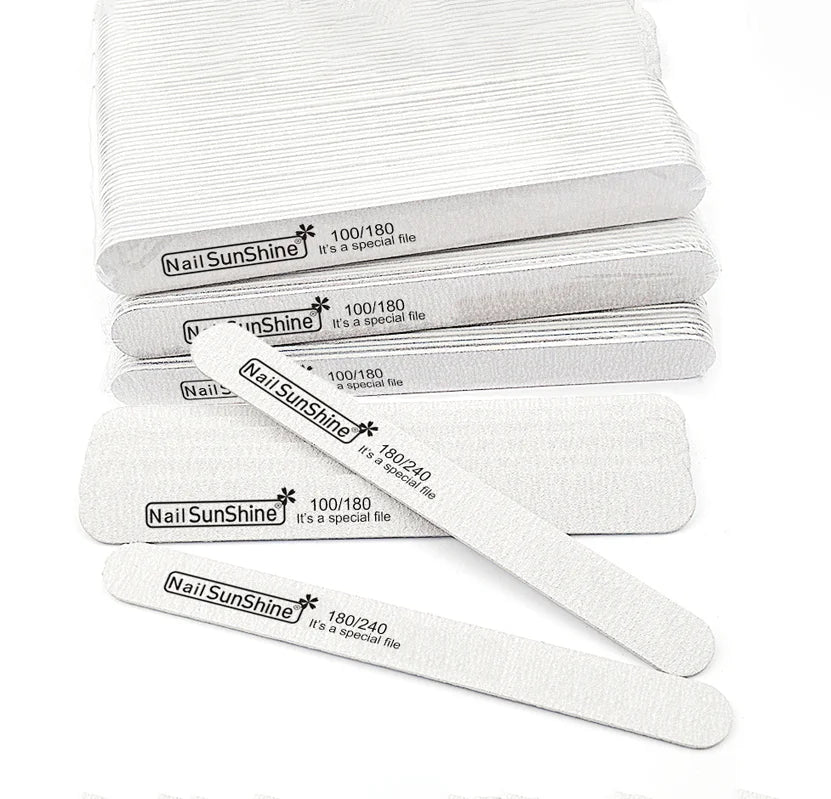 Double Sided 100/180/240 Grit Nail Files Emery Board Manicure Pedicure Tool And Nail Buffering Files Vue