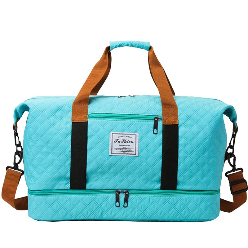 Quilted Travel Duffle Bag Multi-color Casual Single Shoulder Vacation