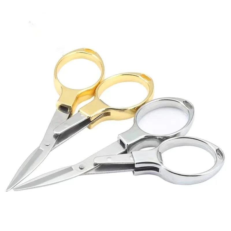 Knife 1PC Portable Folding Scissors Carbon Steel Line Cutting Tools Mini Hand Tool Supplies Multifunctional Needlework Scissors Vue