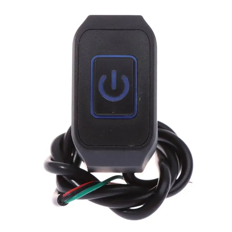 Motorcycle Modified Switch Waterproof Button with LED Light Headlight Horn Control ON OFF Buttton Handlebar Mount Accessories Vue blue