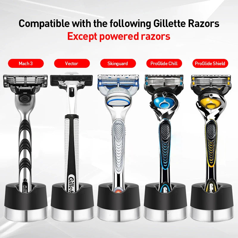 Manual Razor Draining Stand – Mach 3, Fusion 5 & Vector Razor Draining Stand Vue