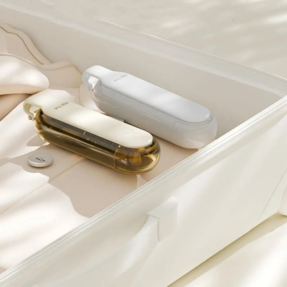 Tablet Storage Box Plastic Pill Extractor Mini Slide Open Pill Taker Dust-proof Waterproof Pill Dispenser for Home Vue