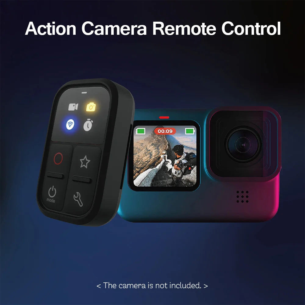 Wireless Smart Remote Control Replacement for GoPro Hero 12/11/10/9/8/Max LED Colorful Screen Built-in Battery 50M Control Vue