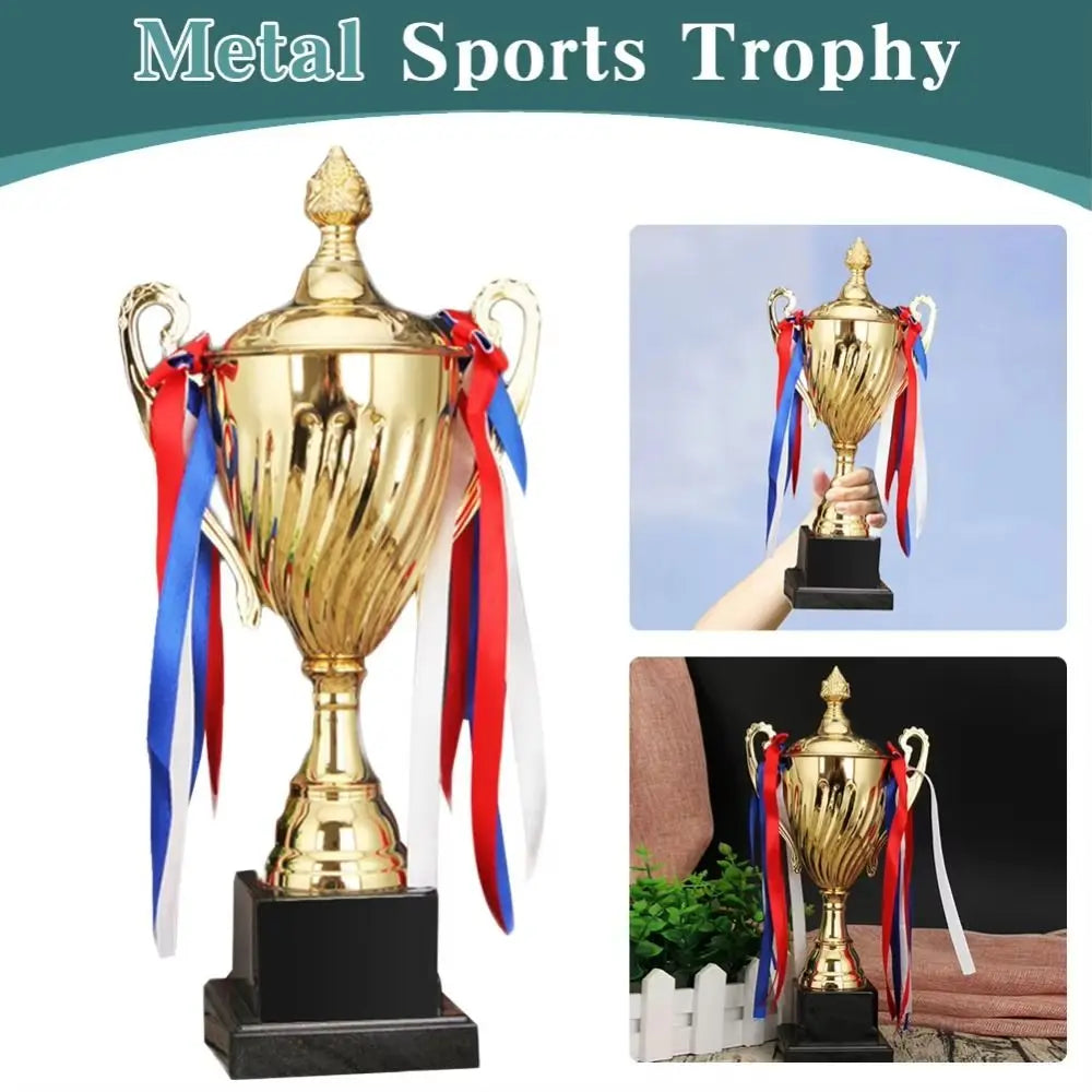 29/33/36cm Gold Trophy Cup Large Size Height Design Sports Trophy Event Props Metal Material Competition Trophy Vue
