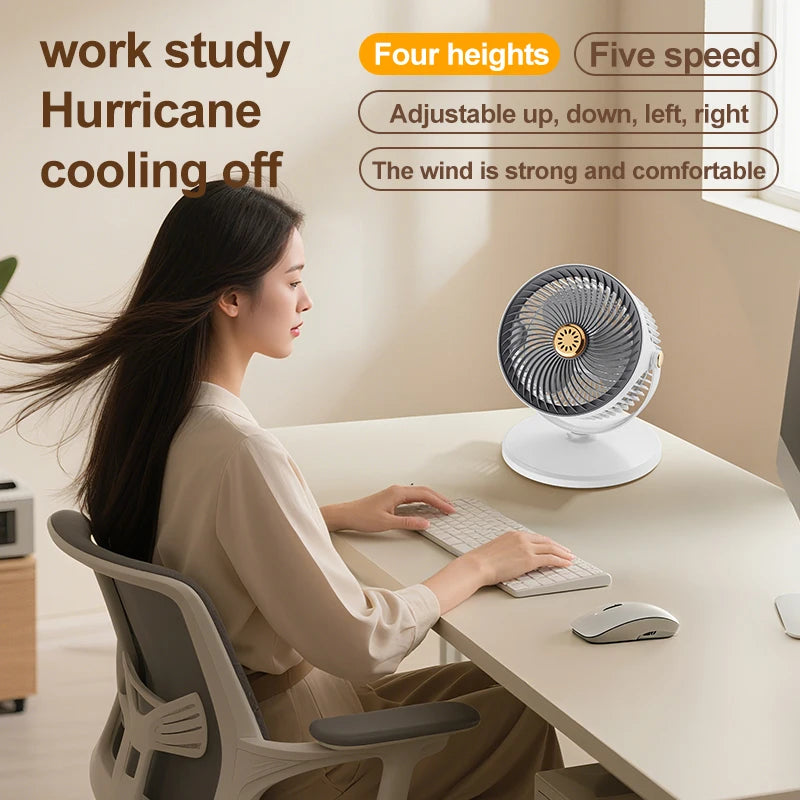 Wireless Fan Height Adjustable Outdoor Travel Camping Long Endurance