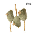 3pcs Interactive Cat Toys Stress Relief Engaging Sounding Mouse Toys Realistic Plush Pet Teaser Plush Toys Best Seller For Cats Vue 3pcs