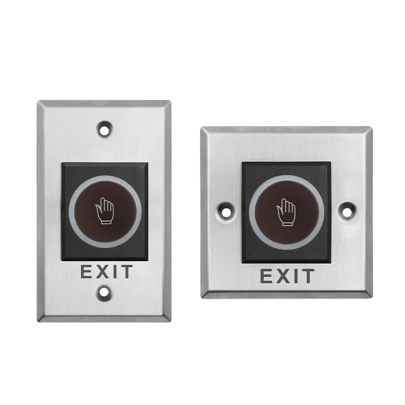 12V 24V No Touch Exit Button Release Switch Opener NO COM NC LED Light for Door Access Control System Entry Open Vue