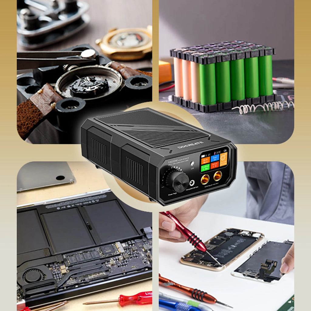 10000W Portable Spot Welder LCD & Foot Pedal – Dual Pulse Output Portable Spot Welder Vue