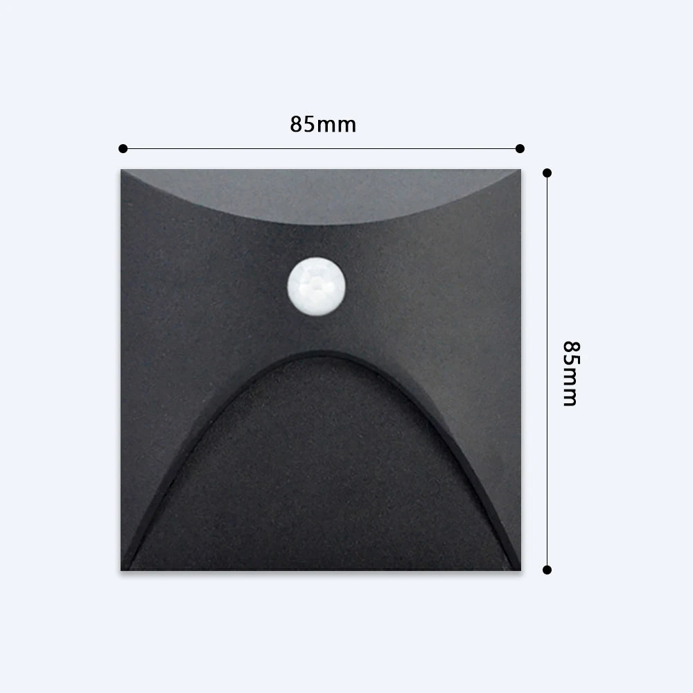 SANDIY IP65 Outdoor Motion Sensor Stair Wall Light Sconce Outdoor Wall Sconce Vue Cold Light Sensor Black China Mainland|3W