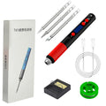 65W USB Electric Soldering Iron Type-C PD/QC 180-500℃ Adjustable Temperature 8S Heat Portable Replaceable Tip for Circuit Board Vue 8PCS