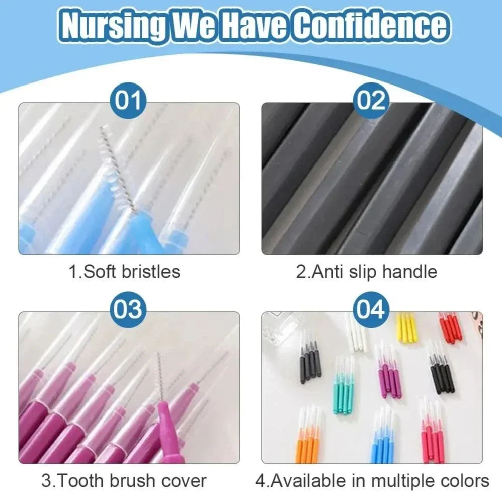20 Pieces Brush Box Interdental Interdental Brush Clean Tooth Gap Braces Gap Straight Orthodontic Interdental Brush Vue