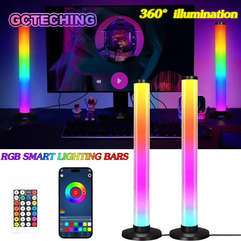 Smart LED Light Bar Remote Control 360° Illuminated Pickup Light Bluetooth DIY Music Sync TV Backlight Ambient Lamp Gaming Light Vue