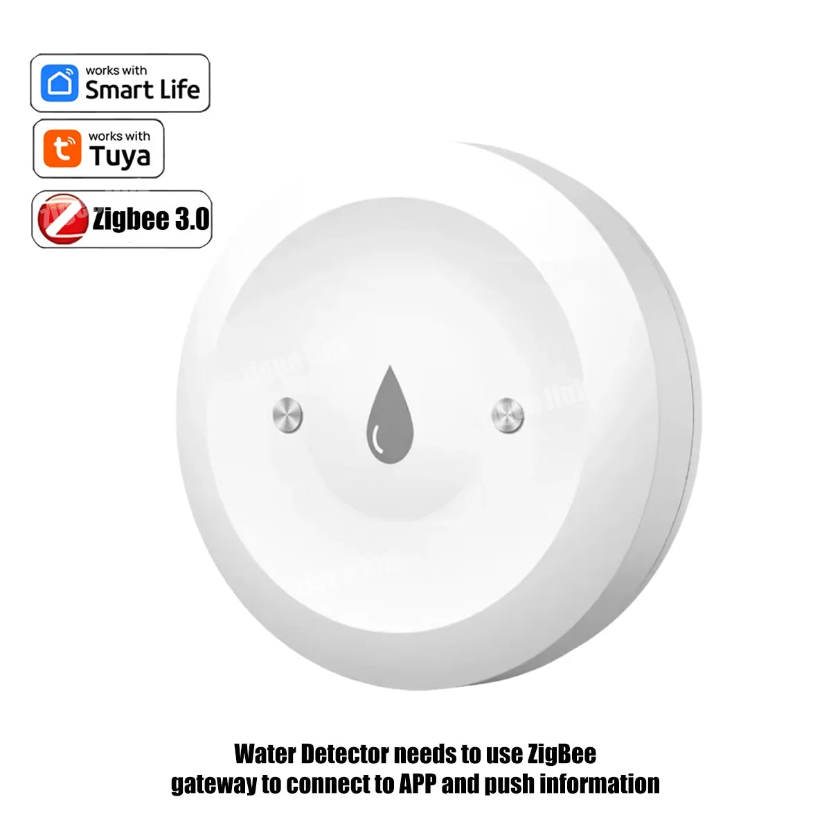 Zigbee Water Leakage Sensor Flood Overflow Security Detector APP Real-Time Remote Alert For Household Anti-Water-Leak Protection Vue ZigBee Version