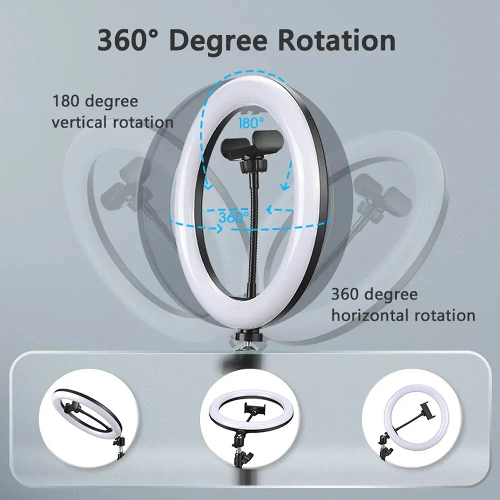 10inch 26cm Selfie Ring Light Photography Fill Lighting Led Ring Lamp for Video Recording Live Broadcast Selfie Led Lamp Vue