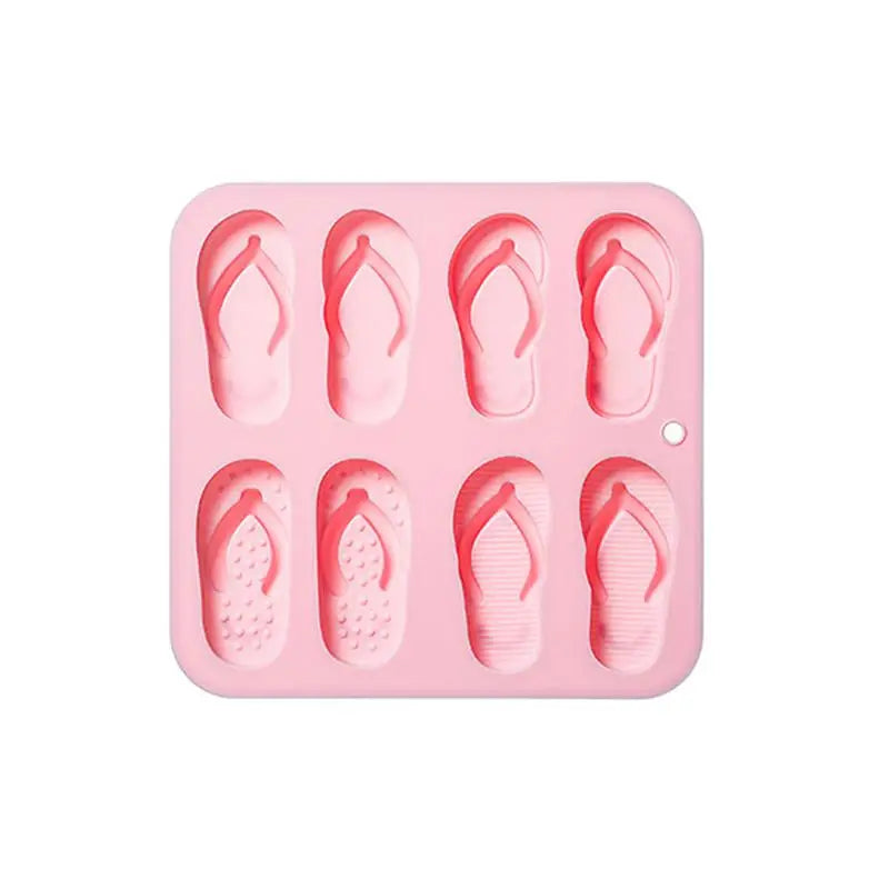 Beach Shoes Silicone Mold Summer Flip-flops Slipper Fondant Birthday Vue Pink
