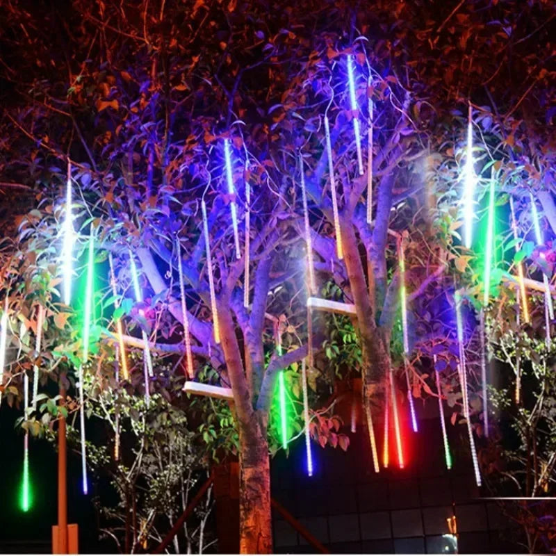 30cm /50cm Waterproof Meteor Shower Rain 8 Tube LED String Lights For Outdoor Holiday Christmas Decoration Tree EU/US/AU/UK Plug Vue