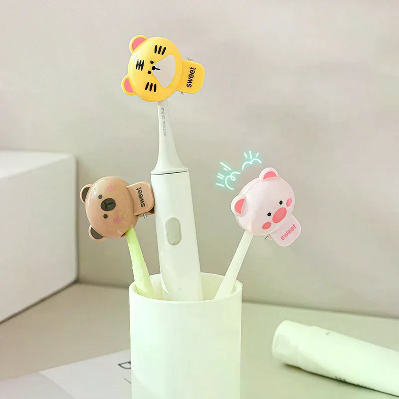 1/4pcs Animals Toothbrush Head Cover Clips Capibara Portable Electric Toothbrush Dustproof Head Protector Cap Household Travel Vue