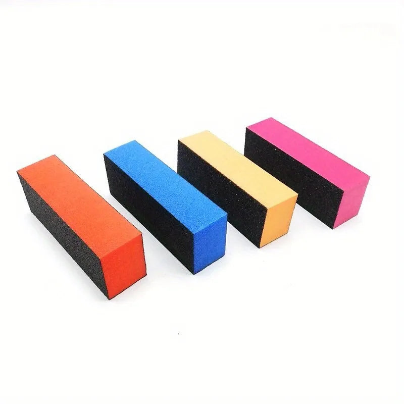 10 PCS Professional Nail Files Black Sandpaper Block High Quality Colorful Sponge Nail Buffer Blok Files For Manicure Art Vue