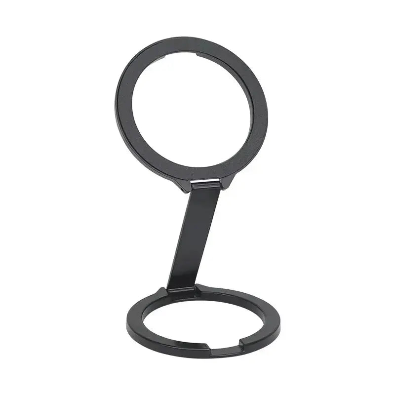 Mobile Phone Strong Magnetic Holder for Magsafe Double-sided Magnet Stand Portable Folding Ring Bracket for Xiaomi iPhone 14 15 Vue Black